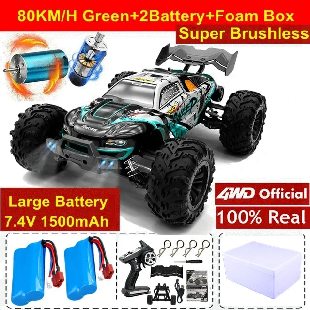 Brushless 4WD RC Car – Off-Road 80KM/H Racing Truck