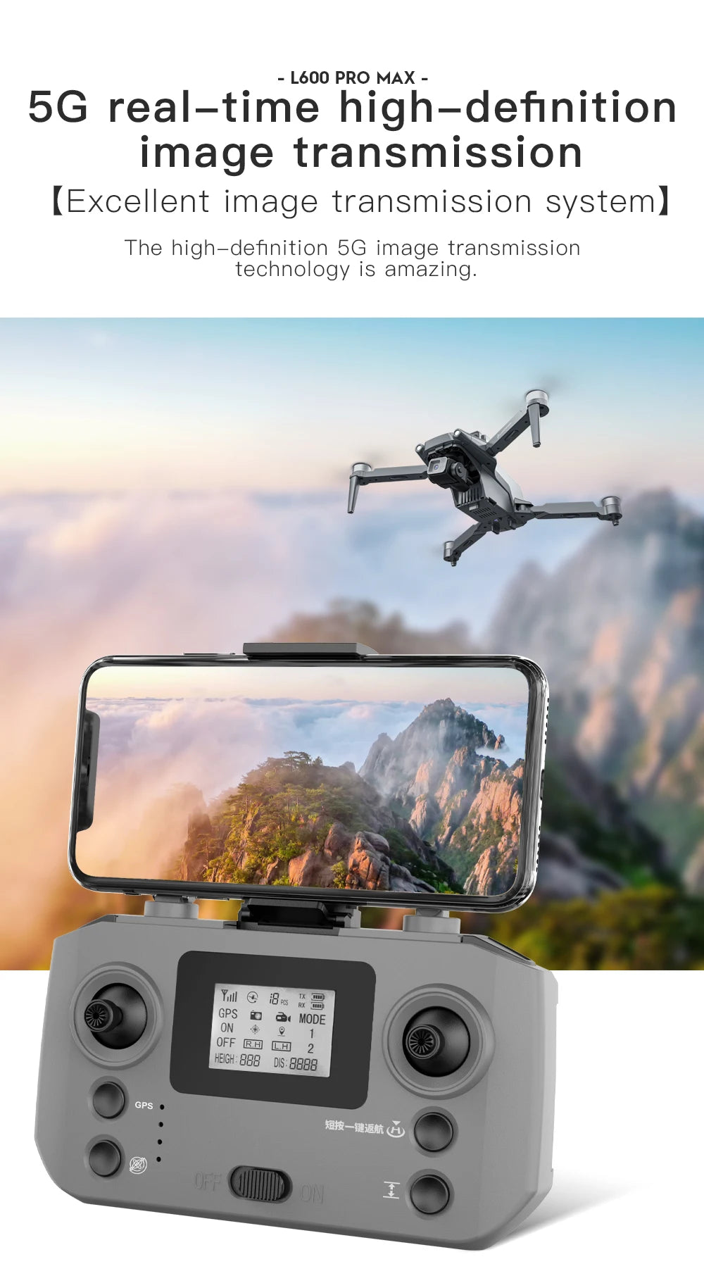 Pro Max GPS Drone – Dual Camera, 5KM Range, 4K Video