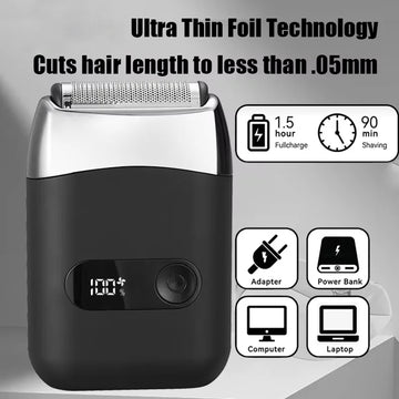 Smart Electric Shaver – LED Display & USB Powered