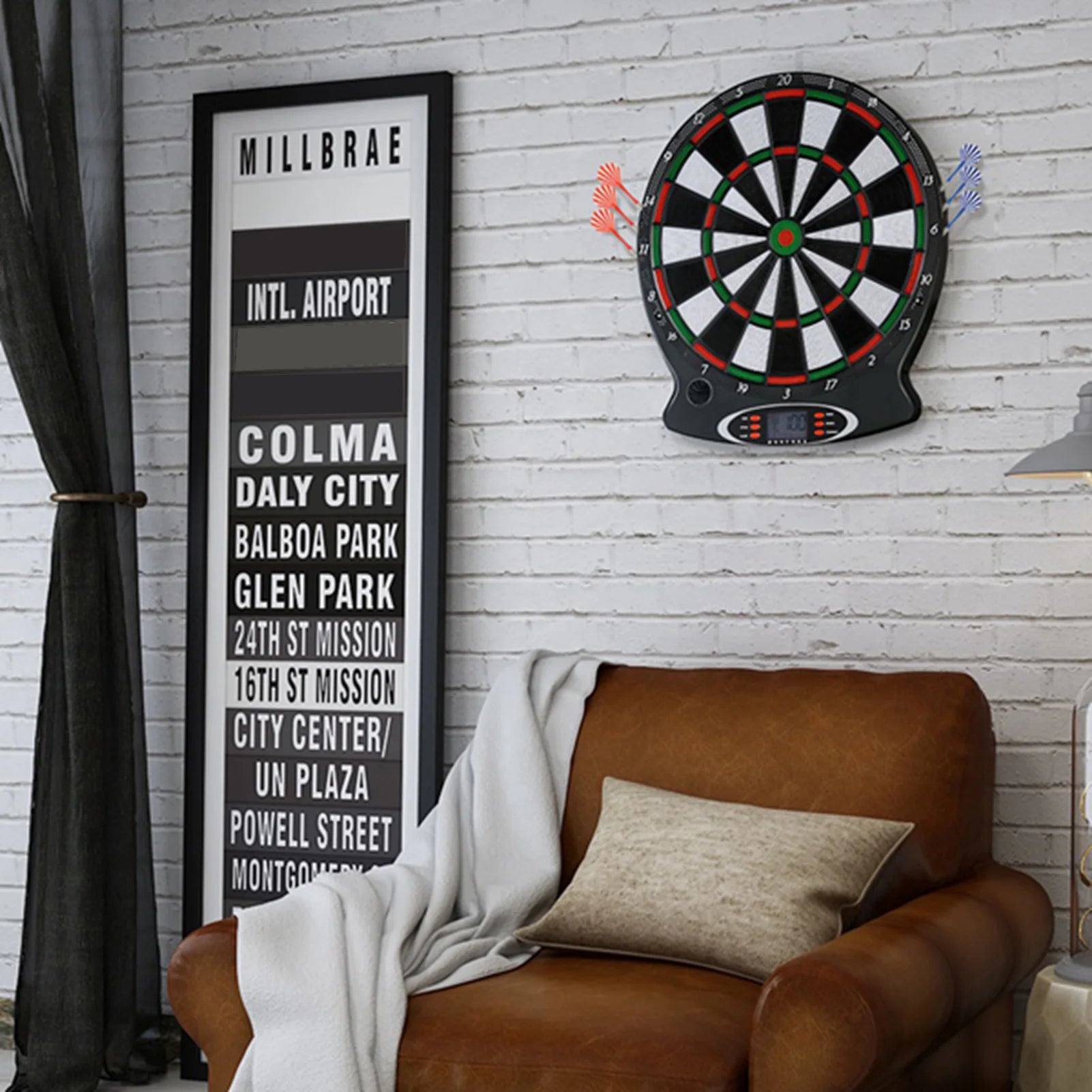 Electronic Dartboard with LCD Score Display & 6 Darts