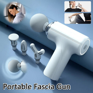 Portable Electric Fascia Massage Gun – Rechargeable Muscle Relaxation Tool