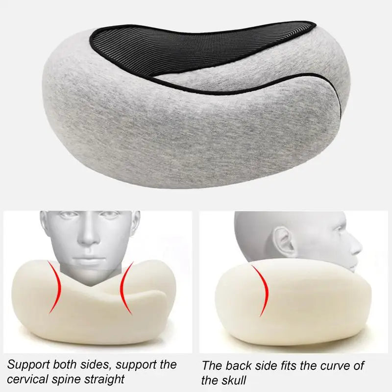 Flight-Ready Neck Pillow – Soft, Supportive, Adjustable