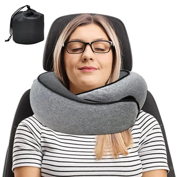 Flight-Ready Neck Pillow – Soft, Supportive, Adjustable