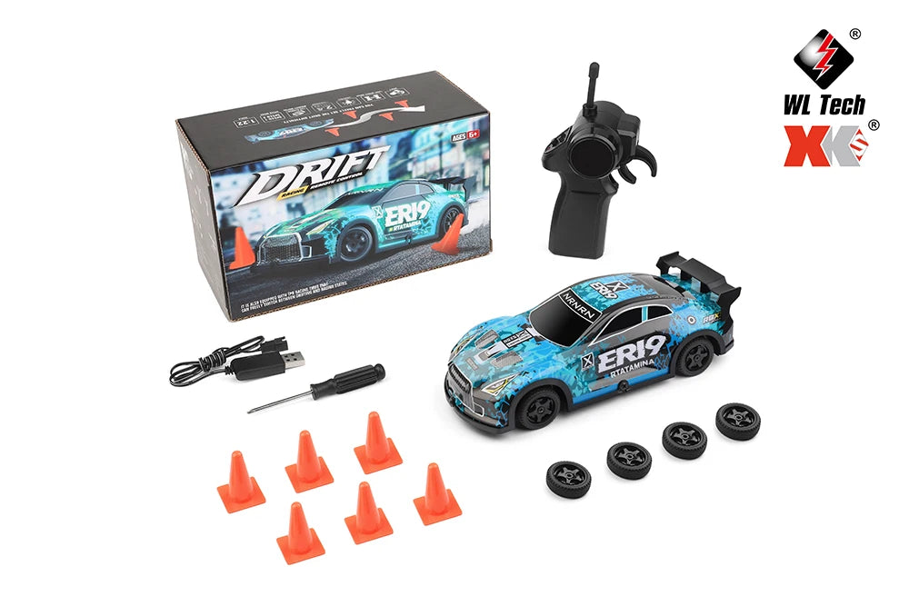 Mini GTR RC Racer – 4WD Drift Action with LED Headlights