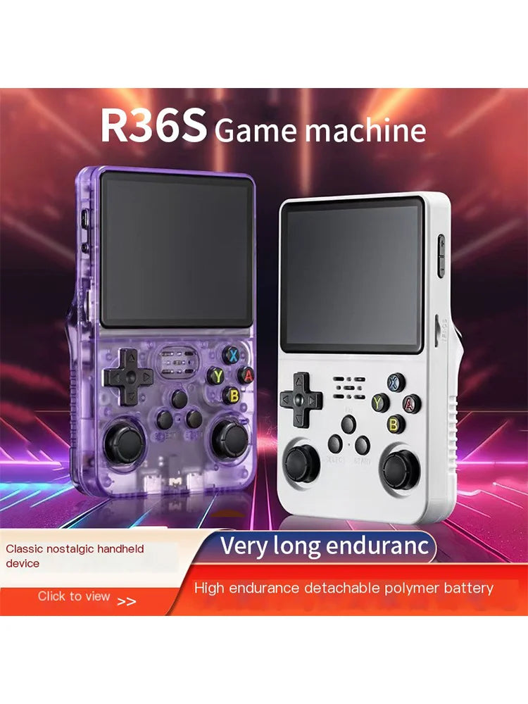 R36 Retro Handheld Game Console – 64GB, Linux OS, 3.5-Inch Screen