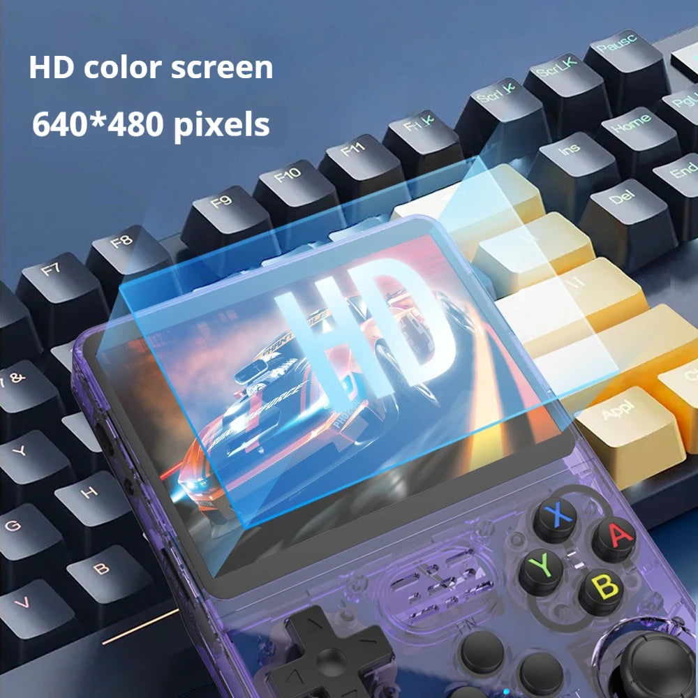 R36 Retro Handheld Game Console – 64GB, Linux OS, 3.5-Inch Screen