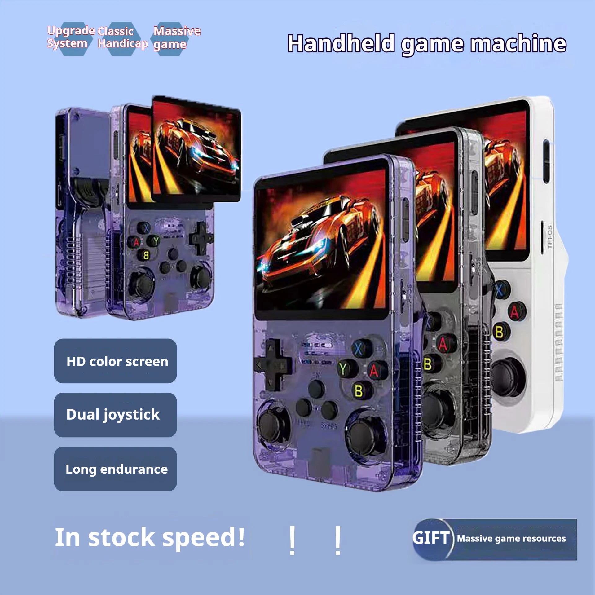 R36 Retro Handheld Game Console – 64GB, Linux OS, 3.5-Inch Screen