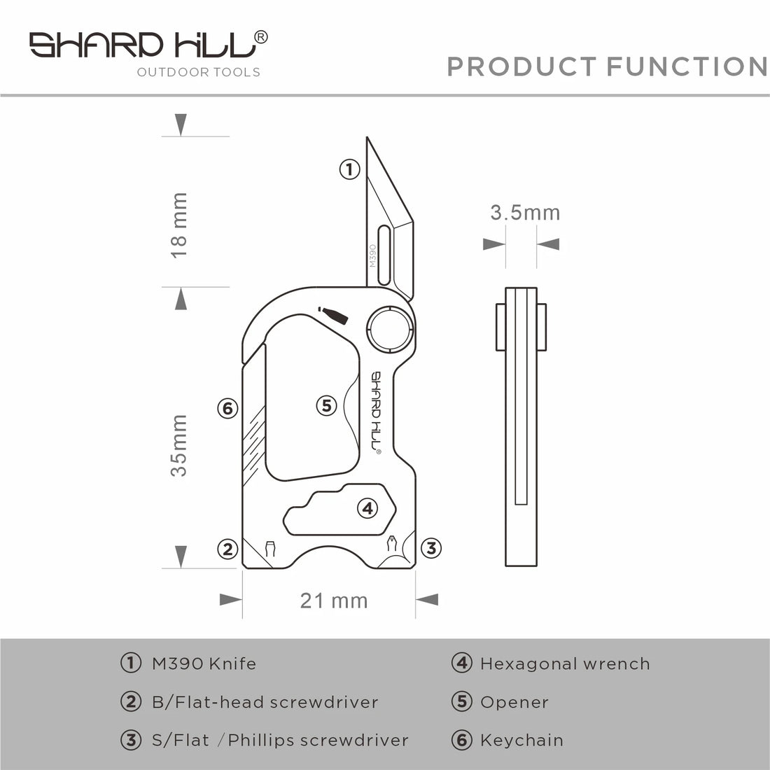 Titanium EDC Multi-Tool Keychain – Knife & Screwdriver