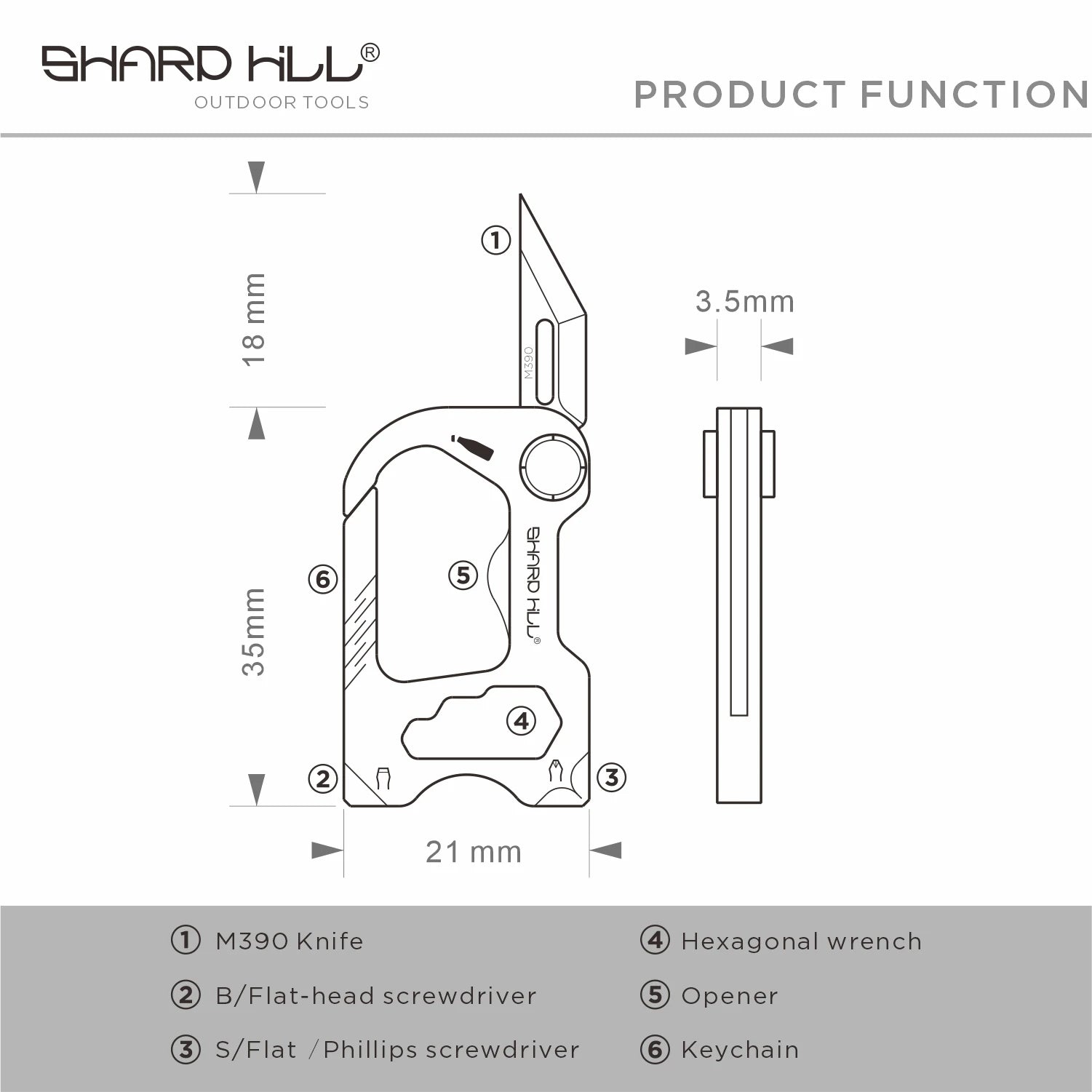 Titanium EDC Multi-Tool Keychain – Knife & Screwdriver
