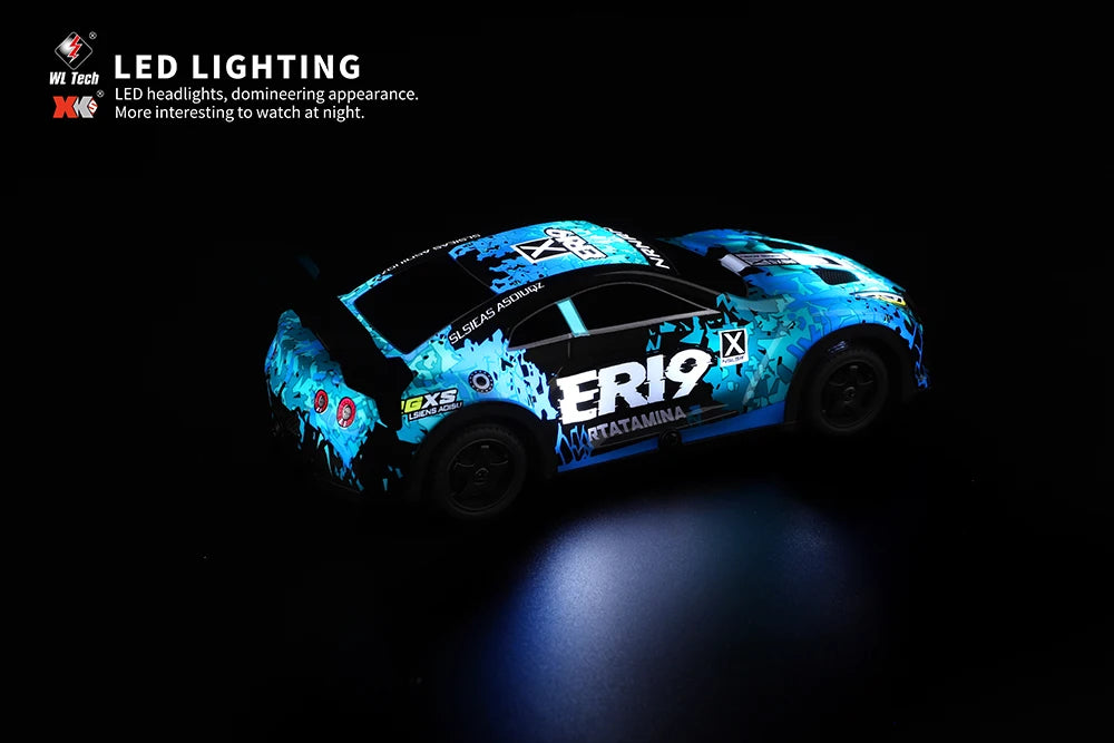 Mini GTR RC Racer – 4WD Drift Action with LED Headlights