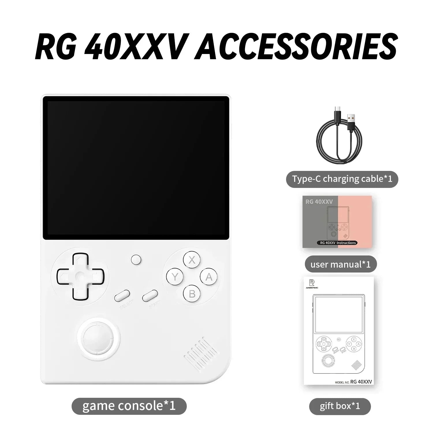 RG40XXV Retro Handheld Console – 4" Display, Joystick, Video Out