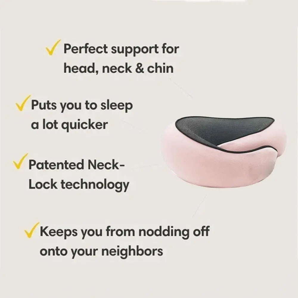 Flight-Ready Neck Pillow – Soft, Supportive, Adjustable
