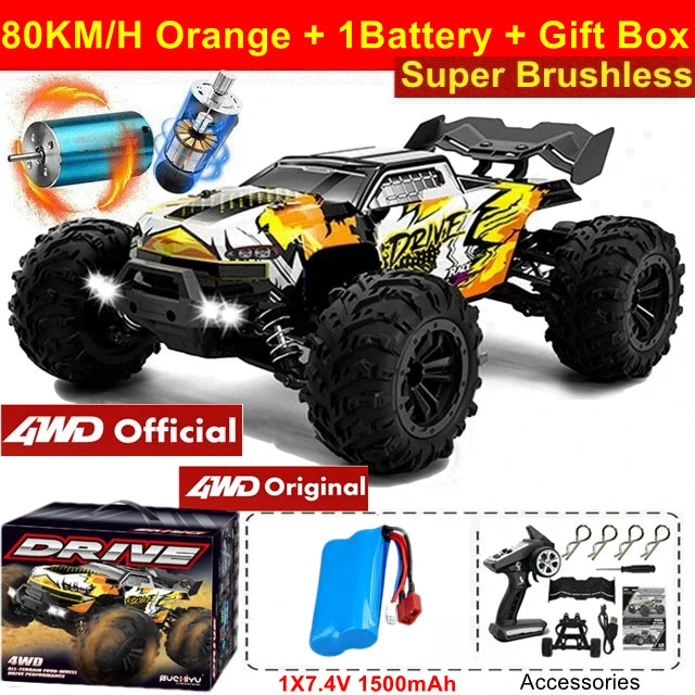 Brushless 4WD RC Car – Off-Road 80KM/H Racing Truck