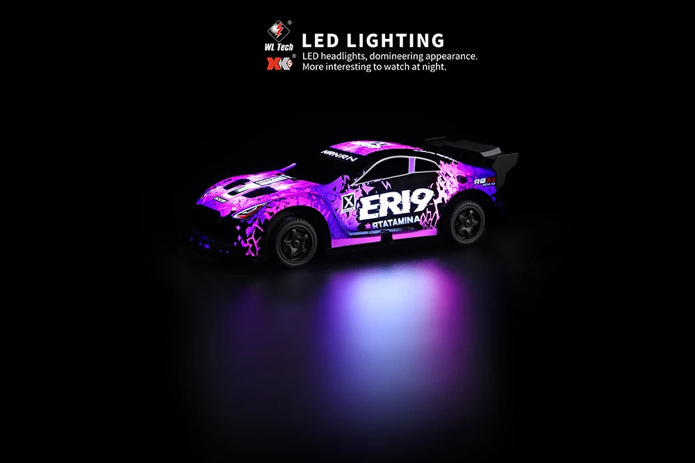Mini GTR RC Racer – 4WD Drift Action with LED Headlights