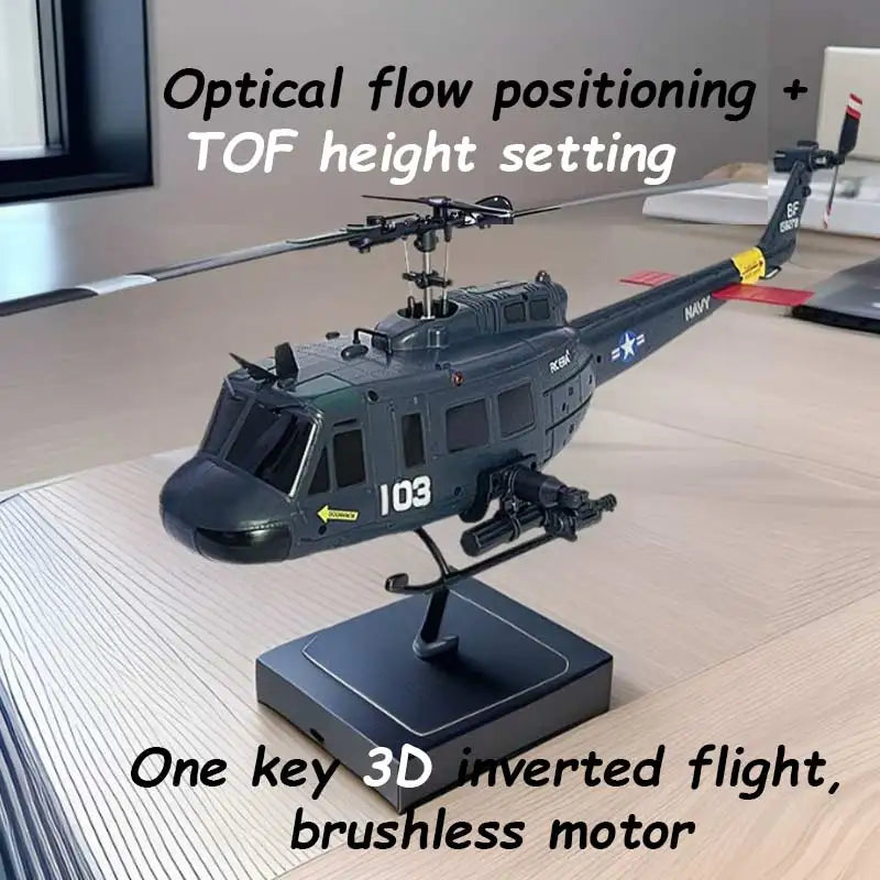 Huey UH-1 RC Helicopter – 6CH Military-Grade Stunt Chopper