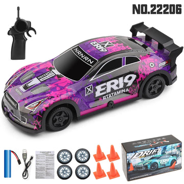 Mini GTR RC Racer – 4WD Drift Action with LED Headlights