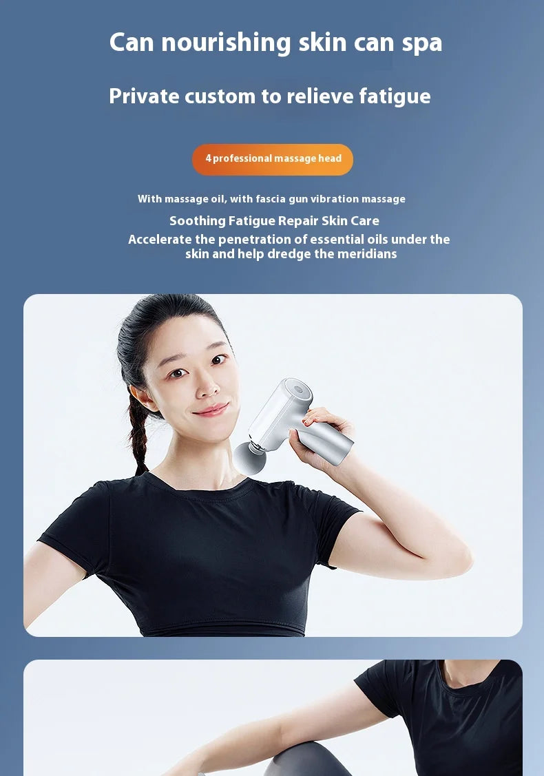 Portable Electric Fascia Massage Gun – Rechargeable Muscle Relaxation Tool