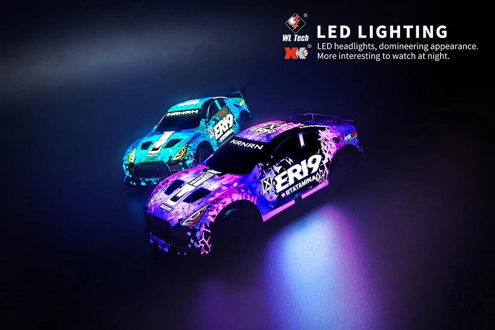 Mini GTR RC Racer – 4WD Drift Action with LED Headlights