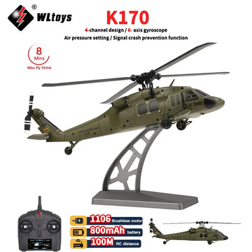 K170 RC Tactical Helicopter – 1:48 Scale Military Utility Aircraft Model