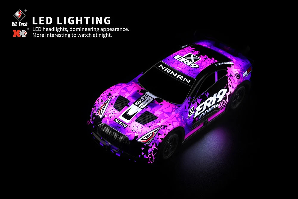 Mini GTR RC Racer – 4WD Drift Action with LED Headlights