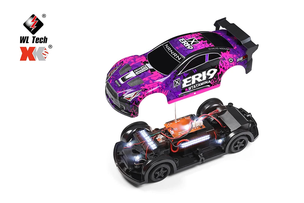 Mini GTR RC Racer – 4WD Drift Action with LED Headlights
