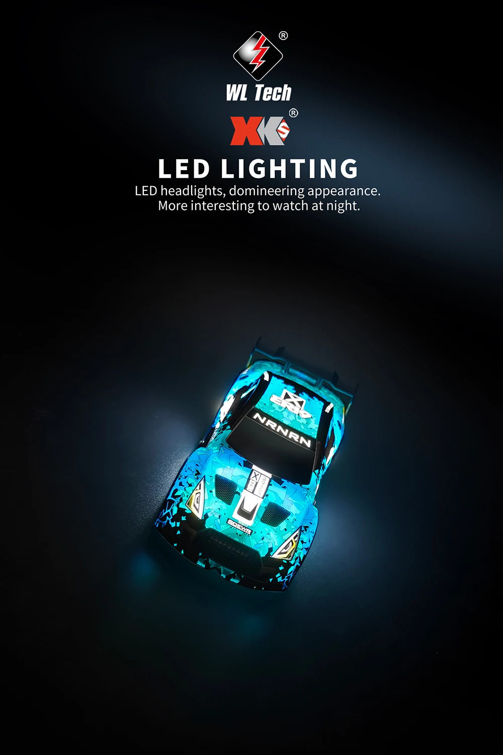 Mini GTR RC Racer – 4WD Drift Action with LED Headlights