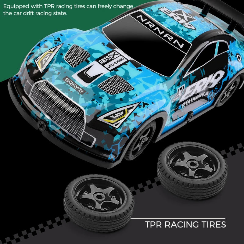 Mini GTR RC Racer – 4WD Drift Action with LED Headlights