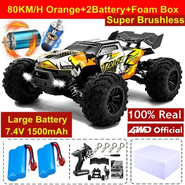 Brushless 4WD RC Car – Off-Road 80KM/H Racing Truck