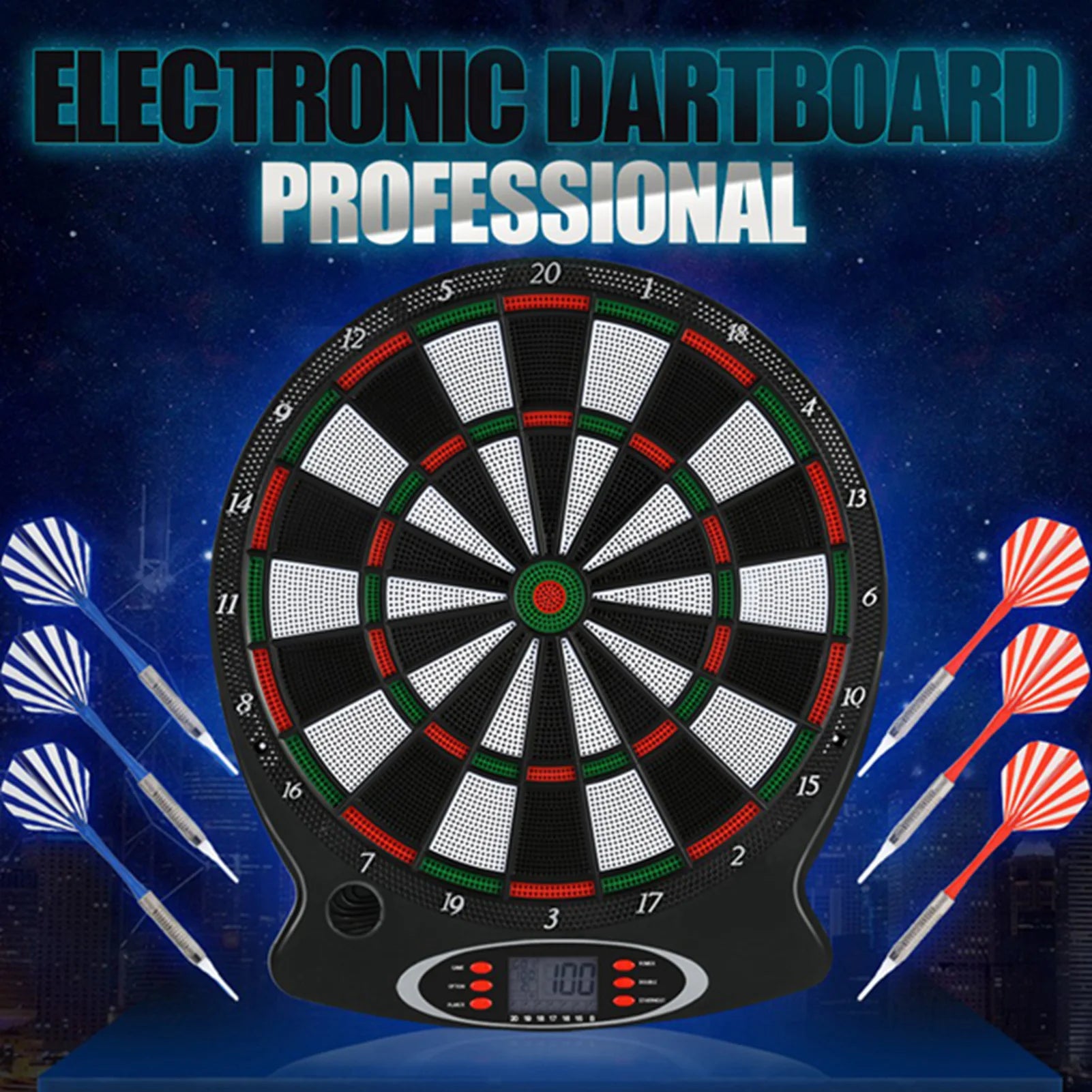Electronic Dartboard with LCD Score Display & 6 Darts