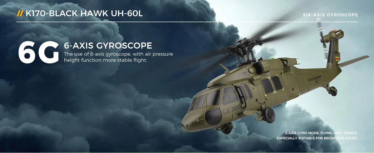 K170 RC Tactical Helicopter – 1:48 Scale Military Utility Aircraft Model