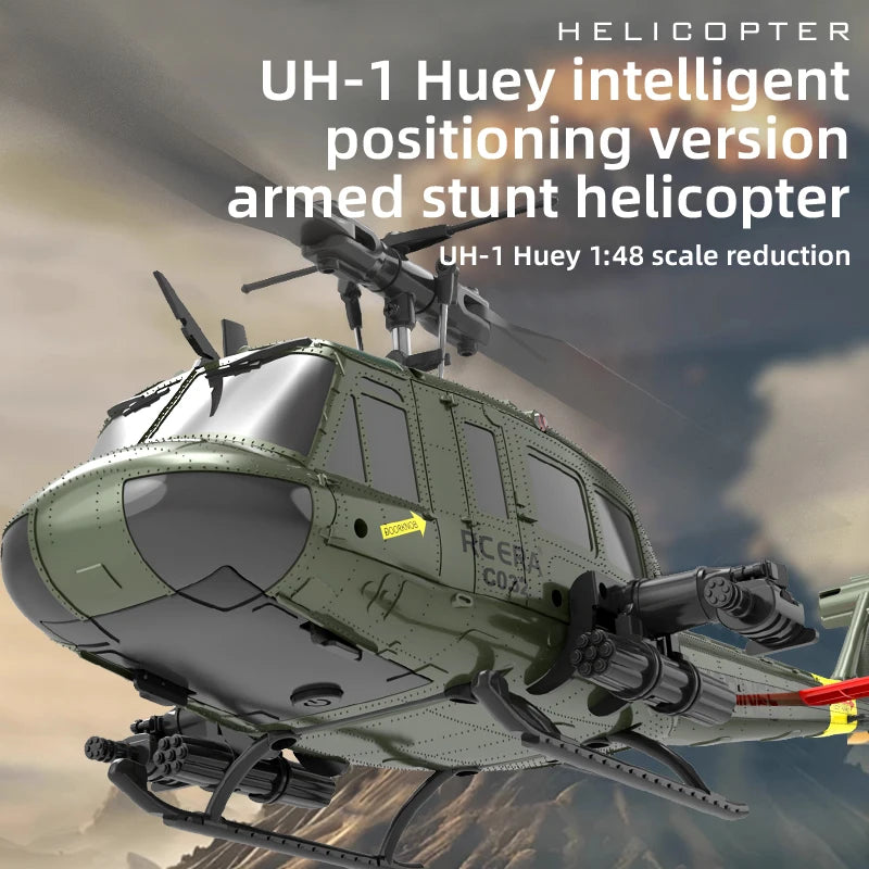 Huey UH-1 RC Helicopter – 6CH Military-Grade Stunt Chopper