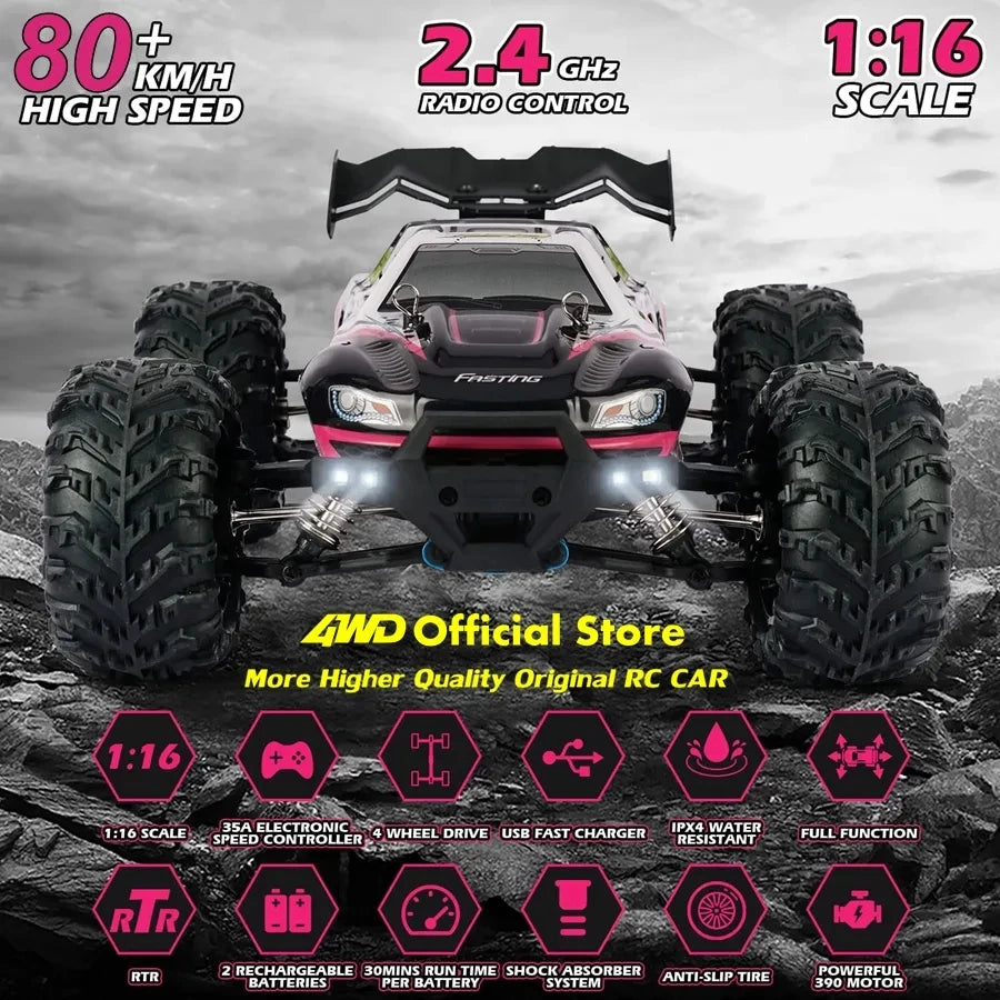 Brushless 4WD RC Car – Off-Road 80KM/H Racing Truck