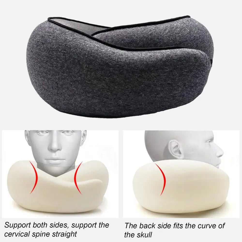 Flight-Ready Neck Pillow – Soft, Supportive, Adjustable