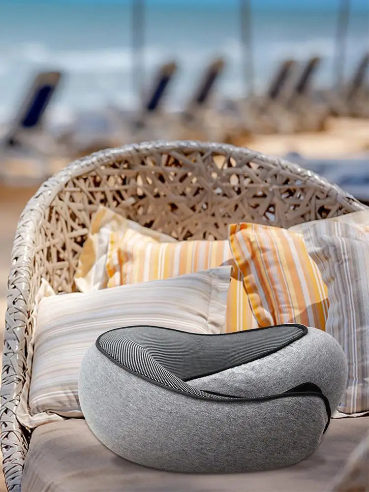 Flight-Ready Neck Pillow – Soft, Supportive, Adjustable