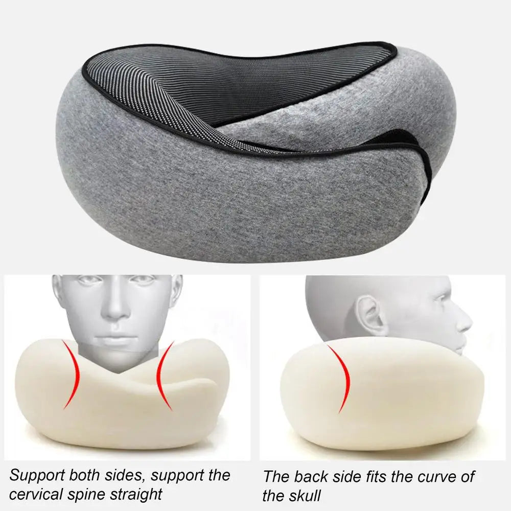 Flight-Ready Neck Pillow – Soft, Supportive, Adjustable