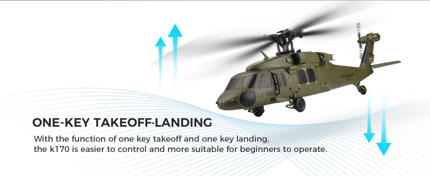 K170 RC Tactical Helicopter – 1:48 Scale Military Utility Aircraft Model