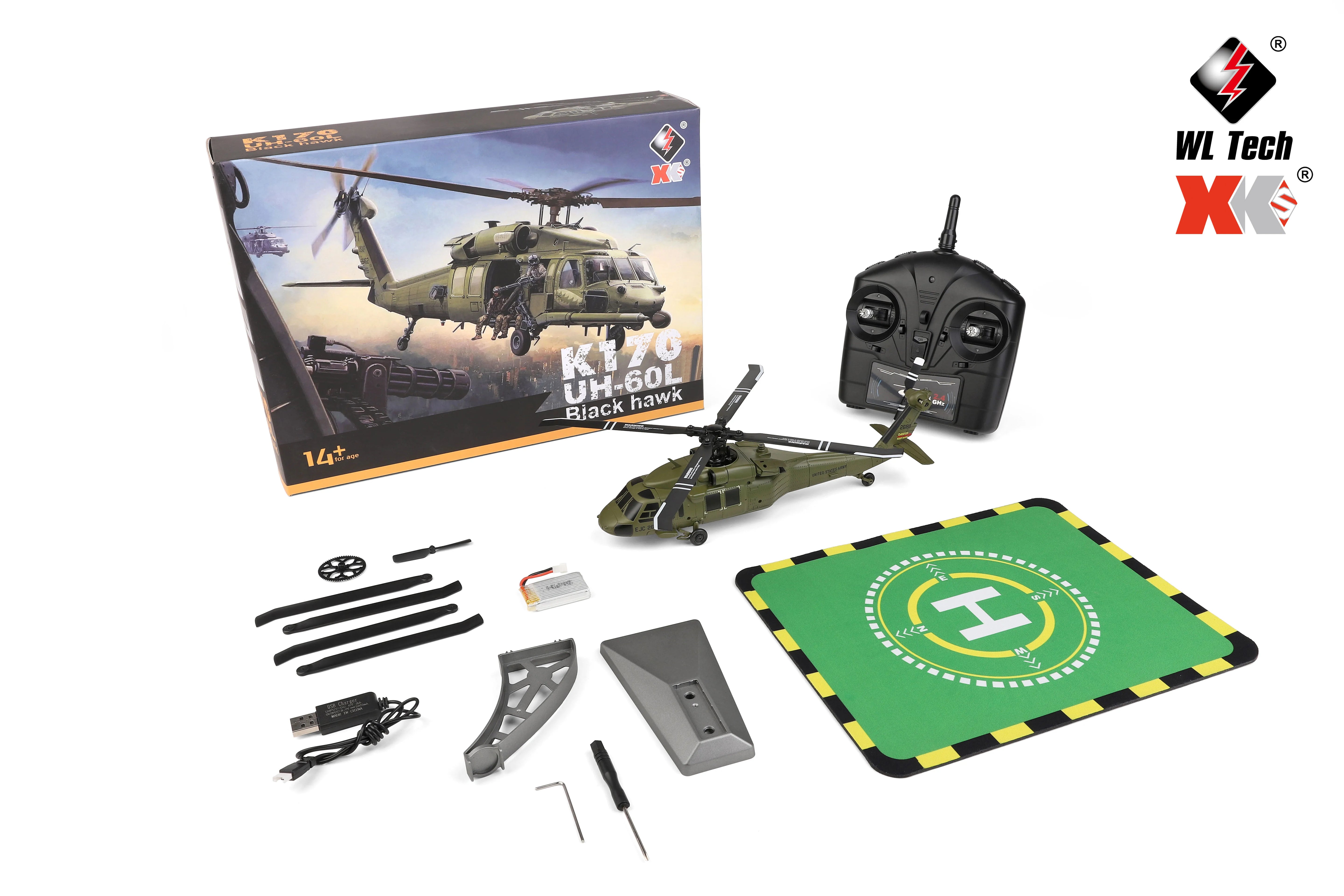 K170 RC Tactical Helicopter – 1:48 Scale Military Utility Aircraft Model