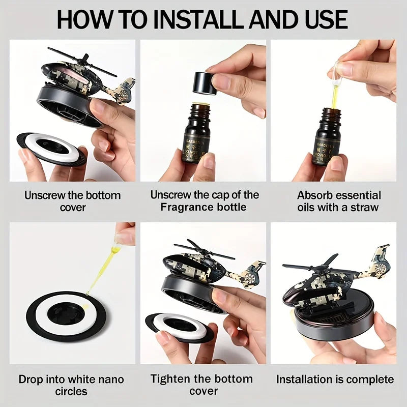 Car Solar Helicopter Air Freshener