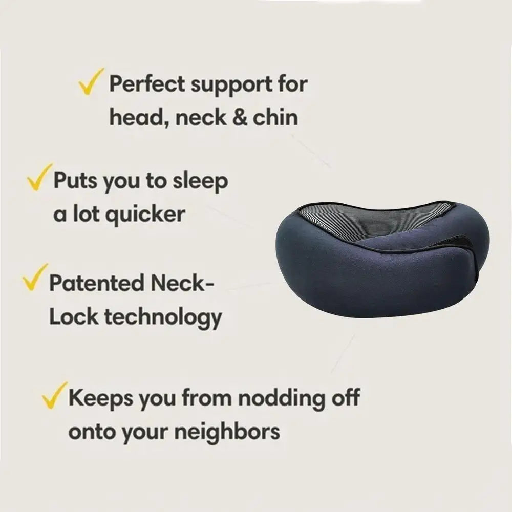 Flight-Ready Neck Pillow – Soft, Supportive, Adjustable
