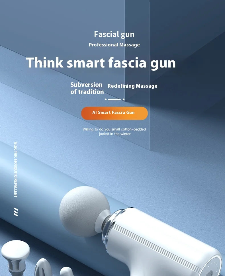 Portable Electric Fascia Massage Gun – Rechargeable Muscle Relaxation Tool