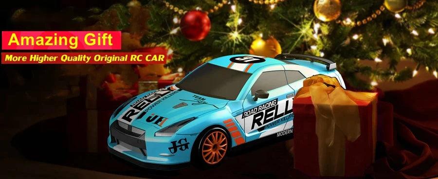 Mini GTR RC Racer – 4WD Drift Action with LED Headlights