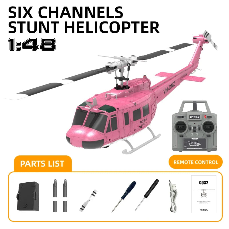 Huey UH-1 RC Helicopter – 6CH Military-Grade Stunt Chopper