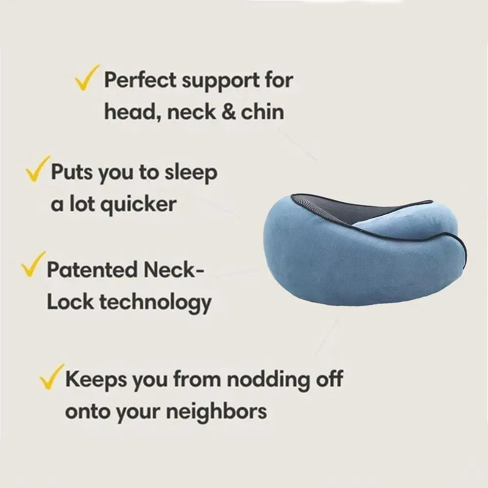 Flight-Ready Neck Pillow – Soft, Supportive, Adjustable