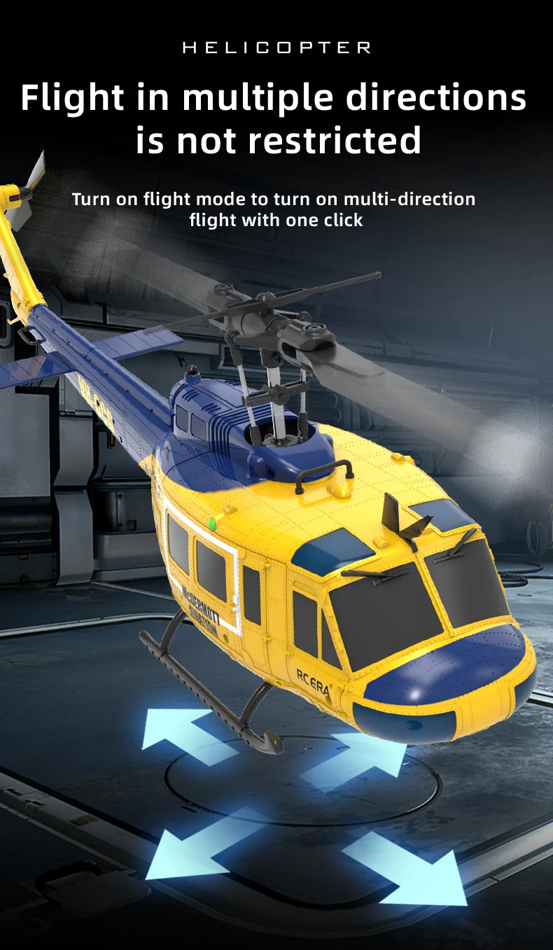 Huey UH-1 RC Helicopter – 6CH Military-Grade Stunt Chopper
