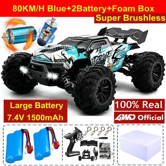 Brushless 4WD RC Car – Off-Road 80KM/H Racing Truck