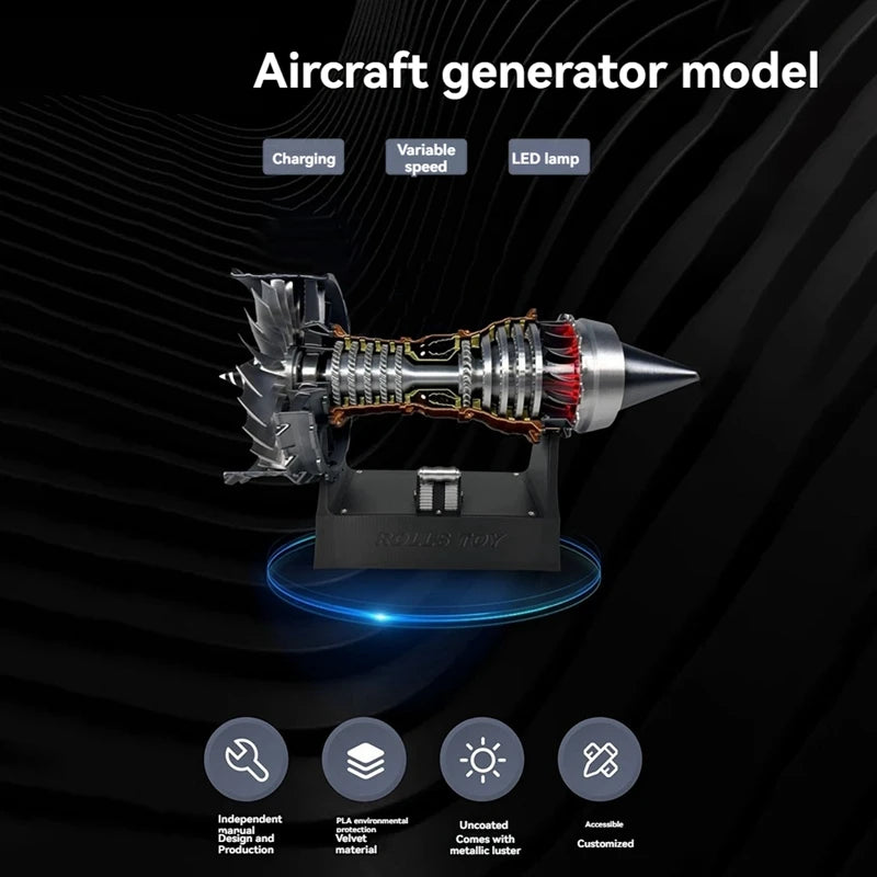 Electric Jet Engine Model – 1:25 TR900/A380 Turbofan with LED Light