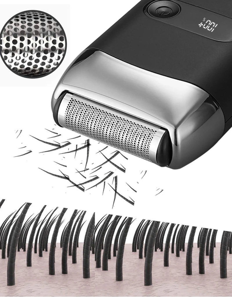 Smart Electric Shaver – LED Display & USB Powered