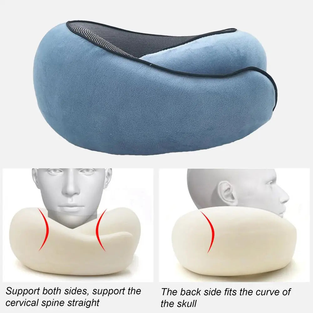 Flight-Ready Neck Pillow – Soft, Supportive, Adjustable
